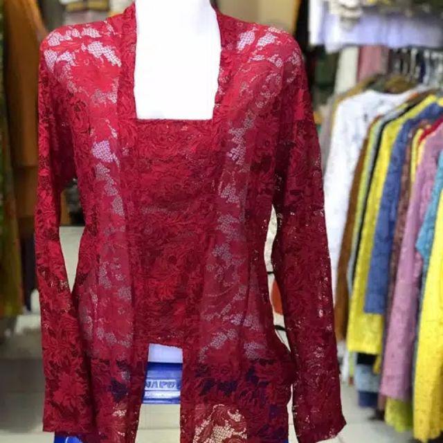 kebaya modern brokat bali wanita wisuda terbaru 2023 baju kebaya brokat encim baju kebaya brokat rem