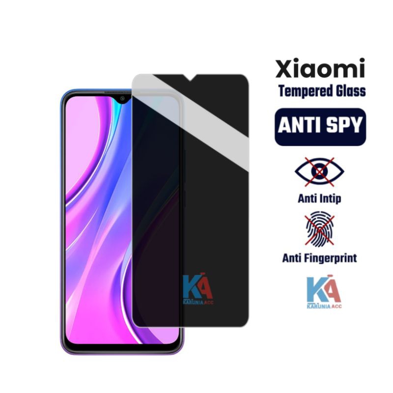 Tempered Glass Anti Spy REDMI 9 REDMI 9A REDMI 9C REDMI 9T REDMI 9i REDMI 9C NFC REDMI 9 PRIME