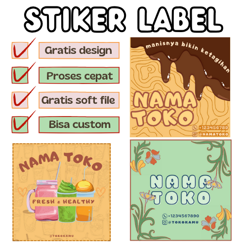 

STIKER LABEL 3x3 // STIKER KOTAK // PERSEGI // STICKER CUSTOM //STIKER CUSTOM // DESAIN SENDIRI //