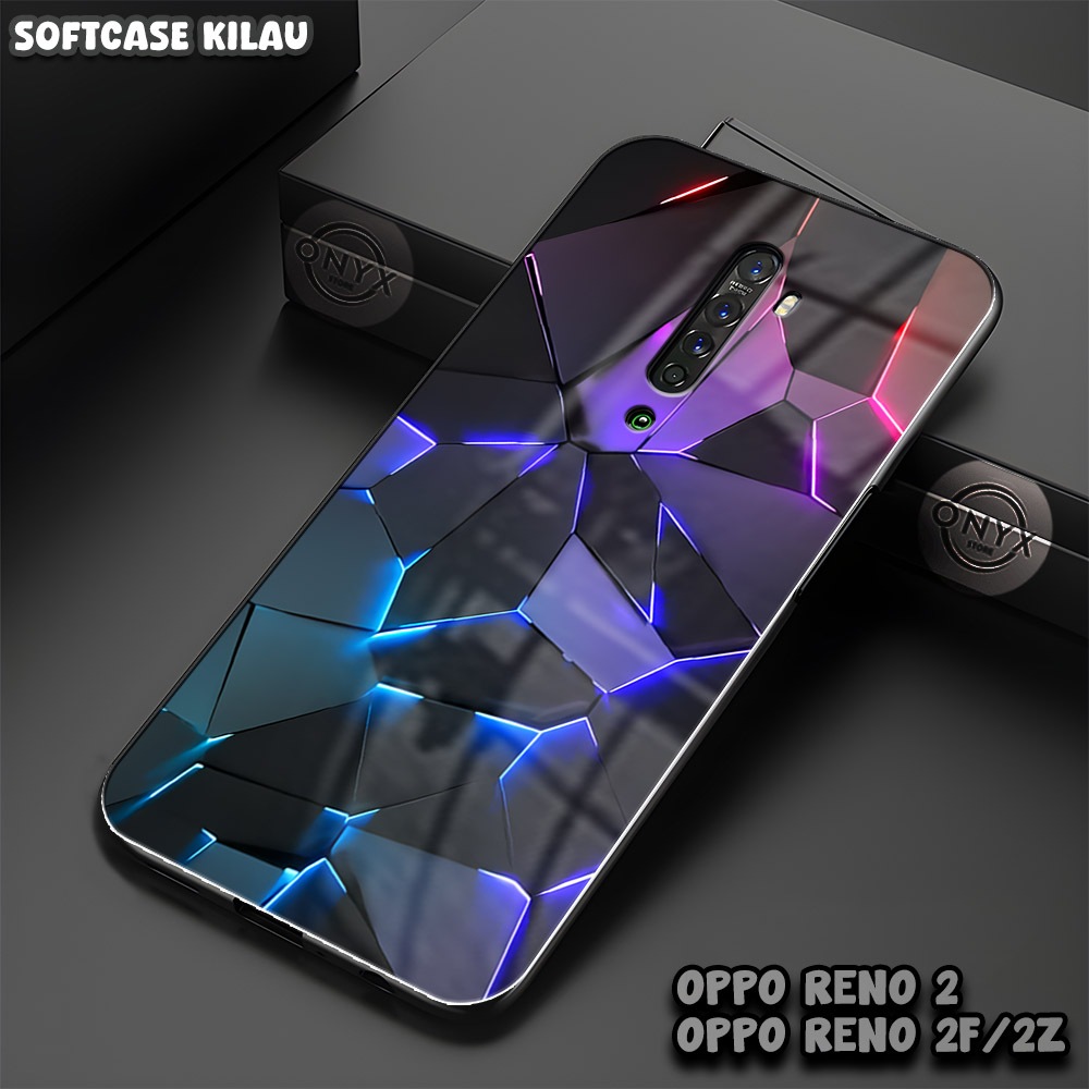 AA01 SOFTCASE OPPO RENO 2 | 2F | 2Z | Motif Aesthetic | Casing Kaca Murah | Case Oppo Keren Lucu Aes
