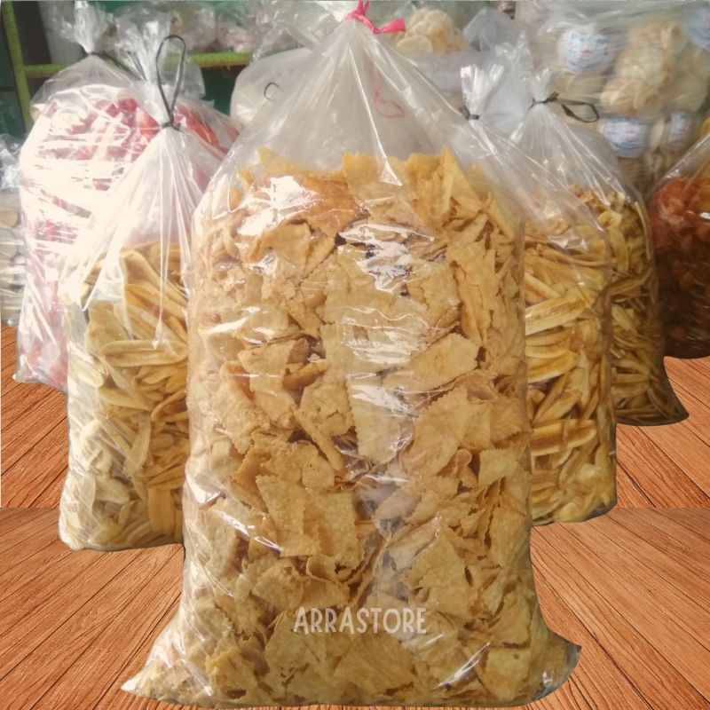 

[1 KG] Keripik Pangsit Renyah Gurih Snack Asli Lampung