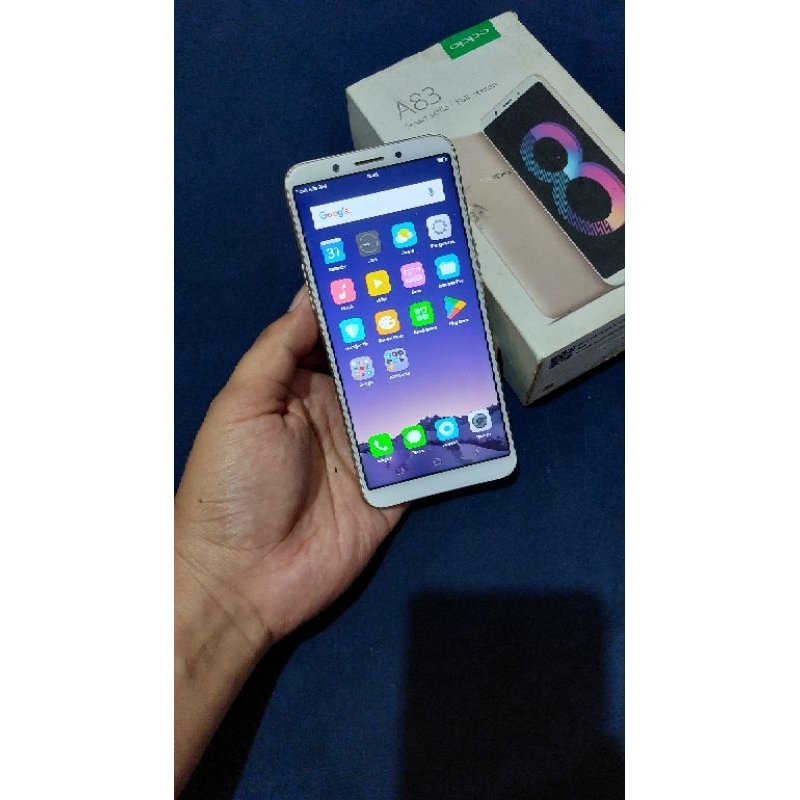 oppo a83 garansi resmi ram 3gb 32gb 4G sim fulset dus aman layar lega wifi only hp bekas murah oppo 