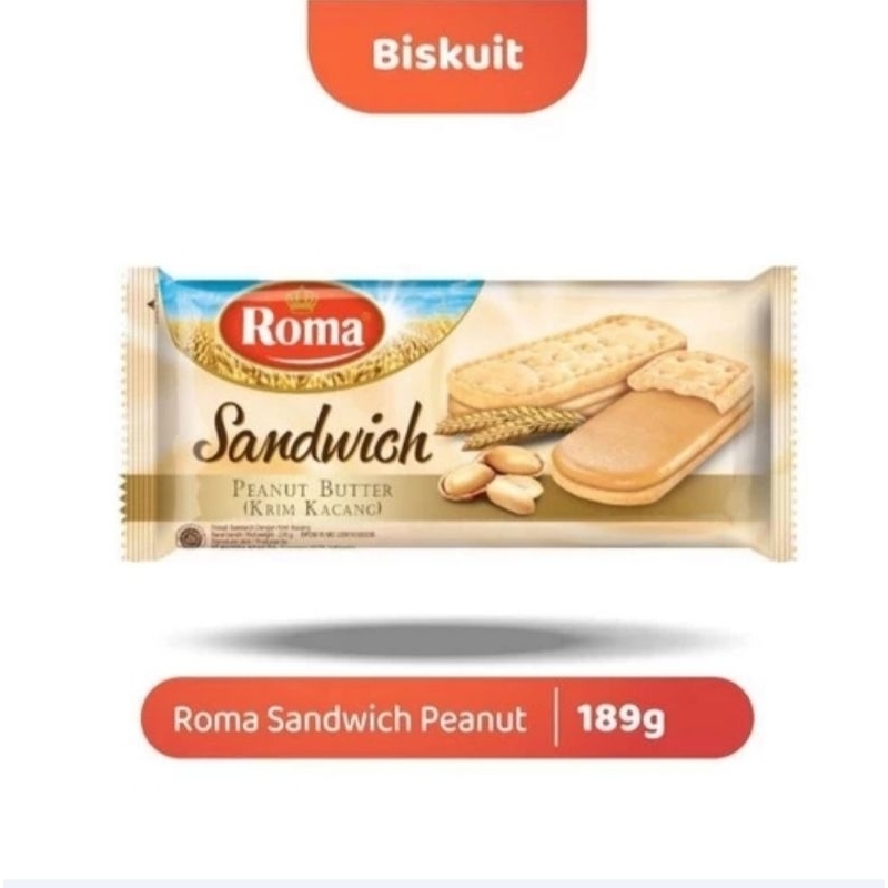 

Roma Sandwich Rasa Krim Kacang 189 gr