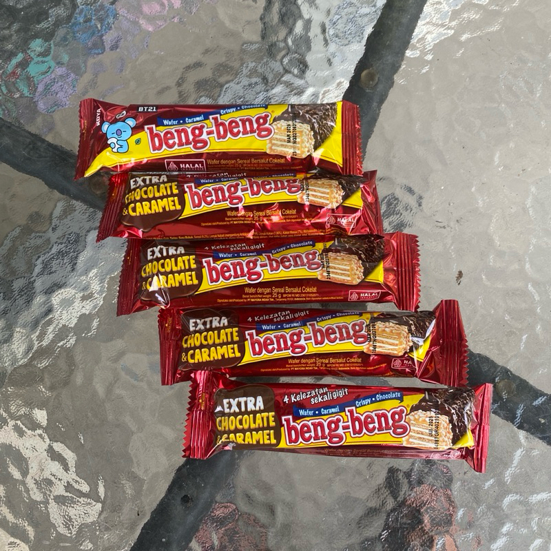 

Beng Beng Wafer Caramel Cryspi Cokelat Kemasan 25 gr 5 pcs