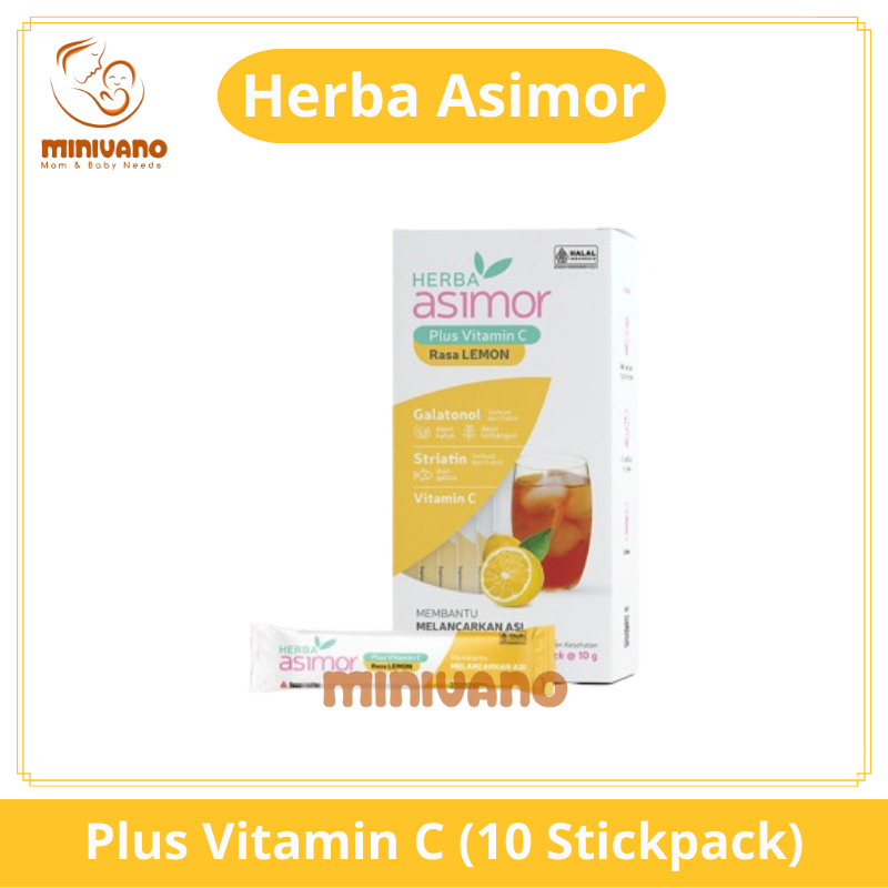 Herba Asimor Asi Booster - Minuman Pelancar Asi Plus Vitamin C Rasa Lemon isi 10 Stickpack
