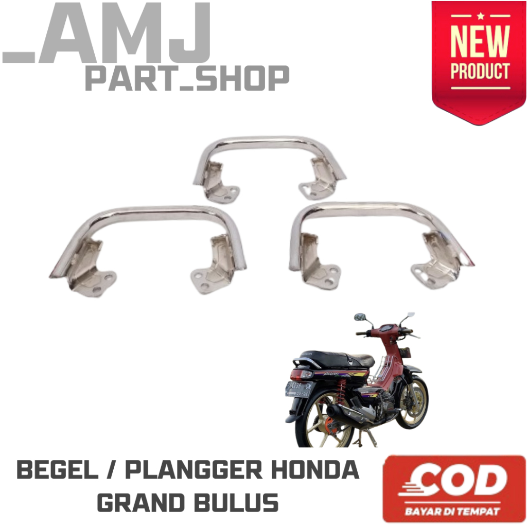 Behel Begel Grand Bulus / Planger Jok Belakang Honda Astrea Grand Bulus 91 92 Model Ori Tebal Crom