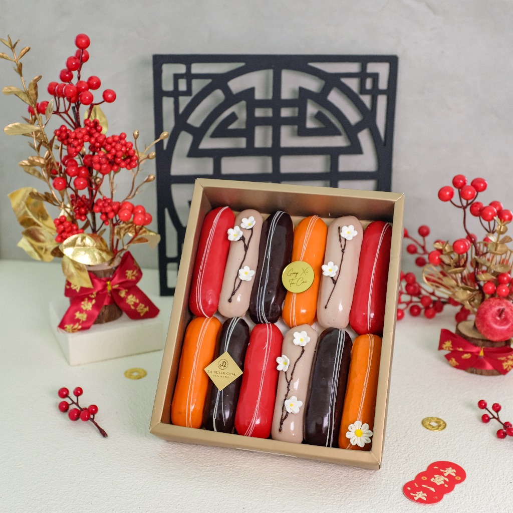 

Eclairs siro choux cake kue hampers gift set kado Imlek CNY