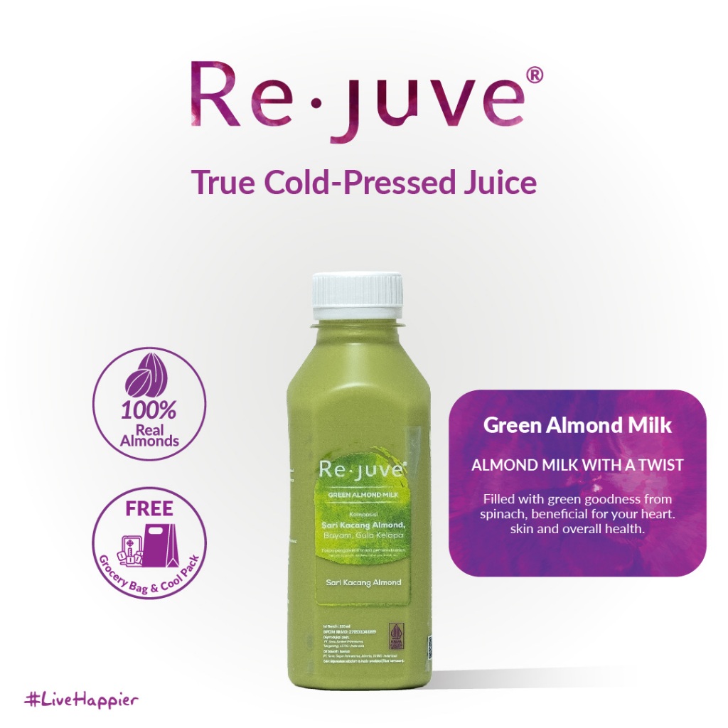 

Re.juve Bali - Green Almond Milk 250 ml (Cold-Pressed Juice)
