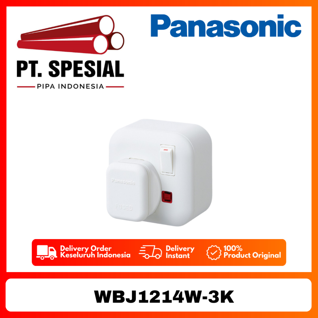 Panasonic Stop Kontak AC Set WBJ1214W-3K  WBJ 1214W-3K Outbow Putih - 08