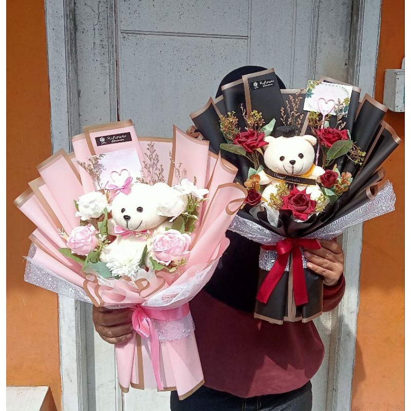 Buket Boneka Premium/Buket Boneka Wisuda/Buket Ulang Tahun