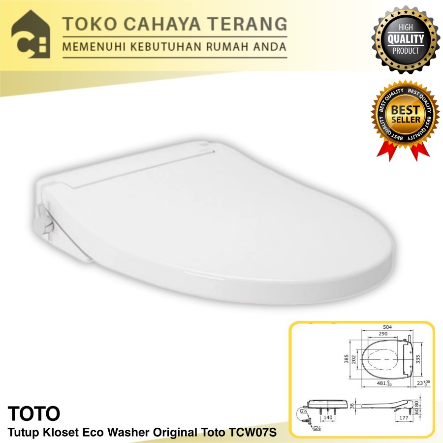 Tutup Kloset Toto Eco Washer TCW07S / Tutup Kloset Eco Washer / Soft Closing Toilet Cover