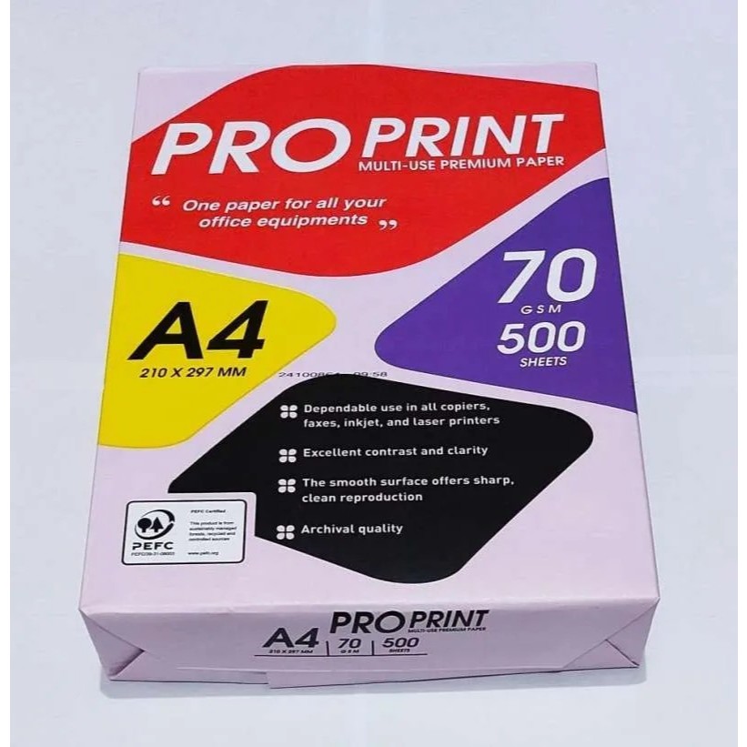 

Kertas HVS A4 70 gram PRO PRINT