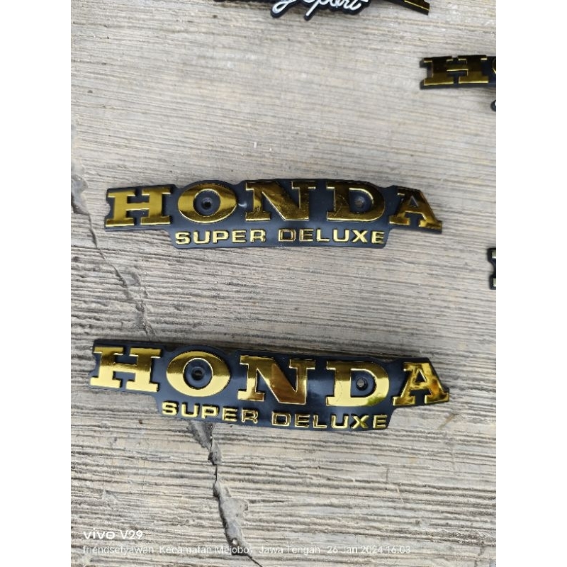 emblem tangki motor honda gl 100 gl super deluxe logo tangki honda gl 100 gl cepek