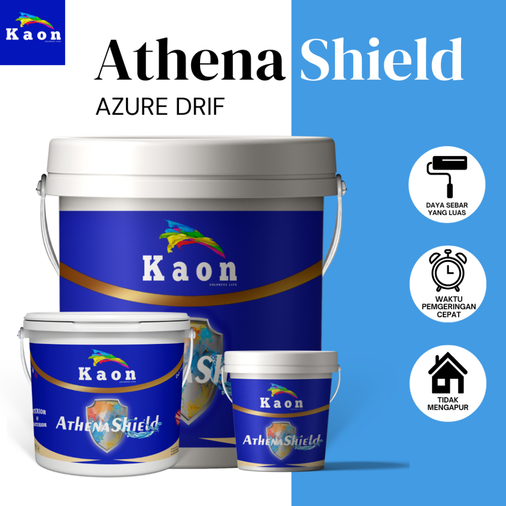 KAON - Cat Tembok 25KG Varian Warna Azure Drift Anti Luntur dan Anti Jamur untuk Interior dan Ekster