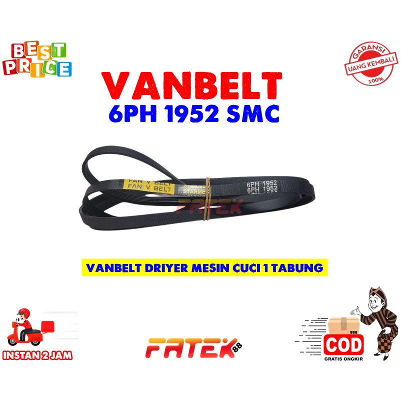 VAN BELT 6PH-1952 | V-BELT 6PH 1952 / VBELT / VANBELT DRIYER MESIN CUCI 1 TABUNG | TALI BELT | PANBE