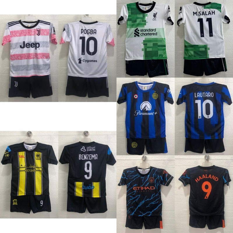 setelan baju jersey anak club bola printing kids