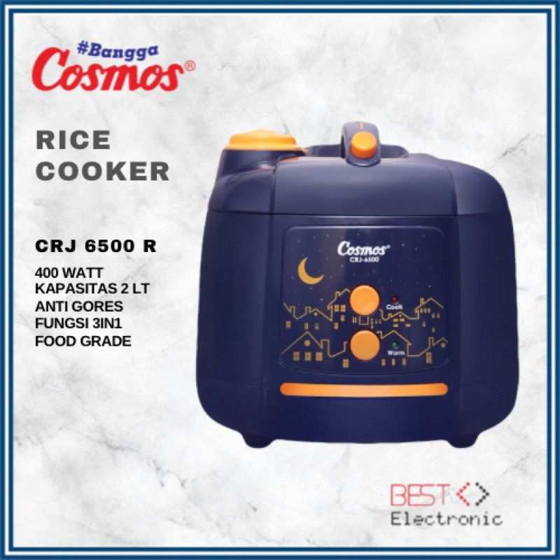 Cosmos Magic Com CRJ 6500 R 2 Liter Rice Cooker Harmond 2 Liter  CRJ-6500R CRJ6500R CRJ - 6500 R