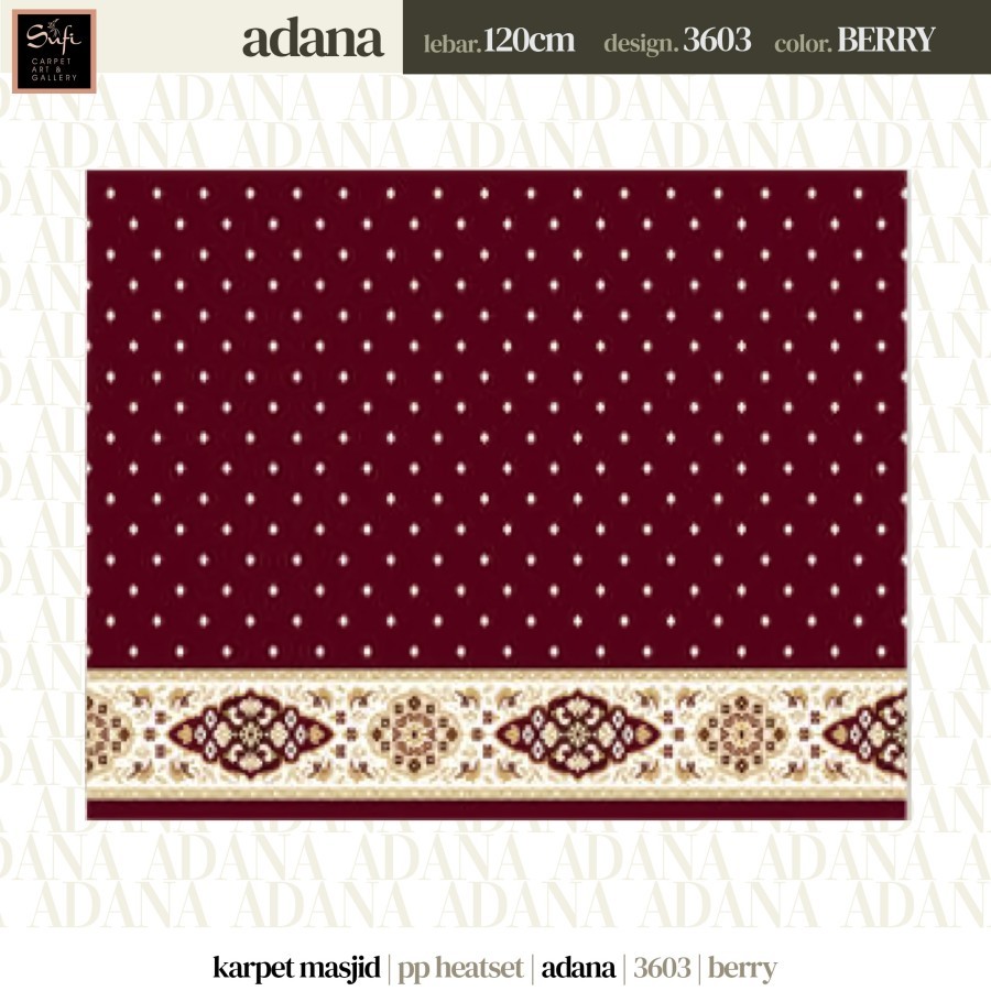 Karpet Masjid Meteran Merah / Red Adana 3603