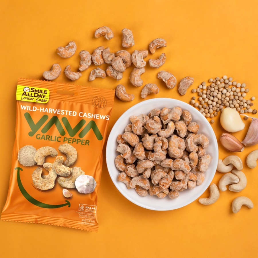 

YAVA Garlic Pepper Cashew 35gr - Kacang Mede / Mende Rasa Bawang