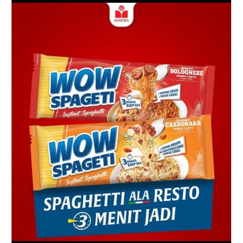 

(PAKET ISI 5) WOW SPAGETI INSTANT 88 GR