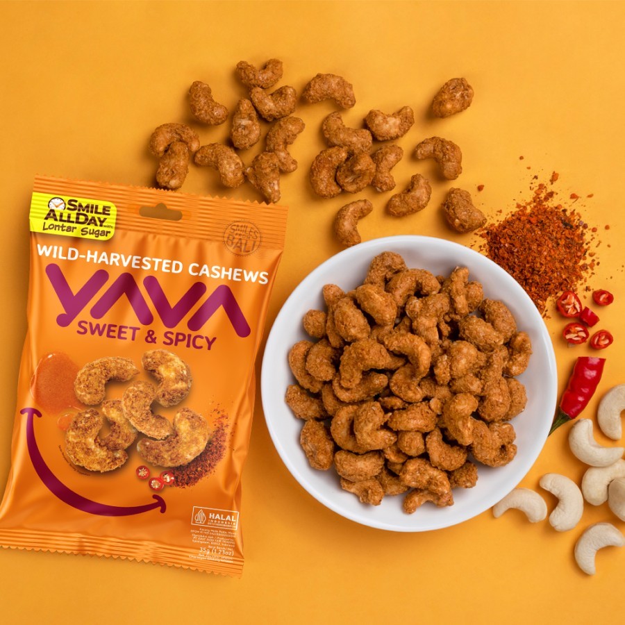 

YAVA Sweet & Spicy Cashew 35gr - Kacang Mede / Mende Rasa Manis Pedas