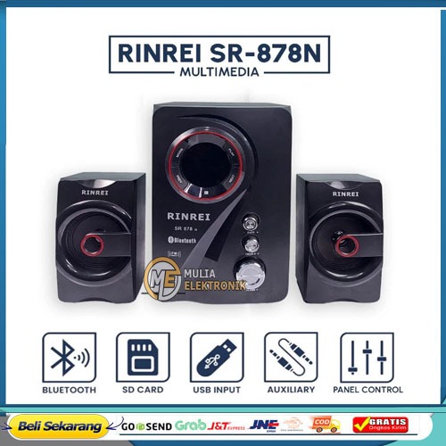Speaker Bluetooth Rinrei SR-878N Audio Rumah Subwoofer Super Bass PROMO TERMURAH