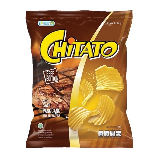 

Chitato Snack potato chips - sapi panggang / pck 68gr