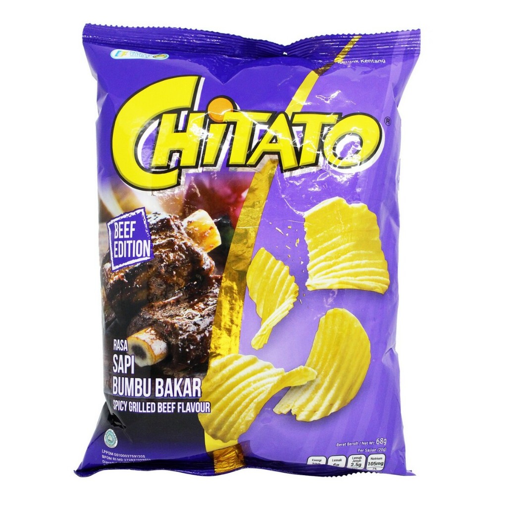 

Chitato Snack potato chips - Sapi bumbu bkr / PCK 68g