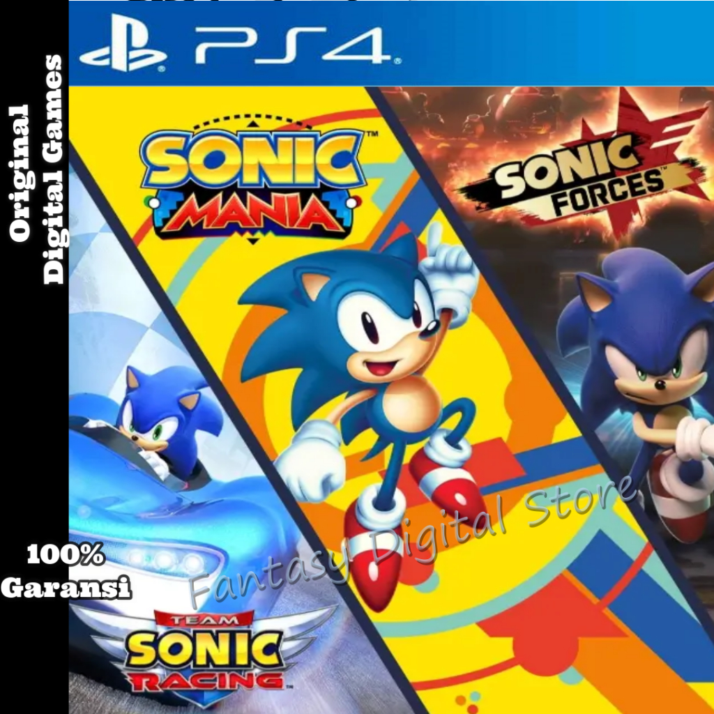 Sonic Mania + Sonic Forces + Team Sonic Racing PS4 PS5 Digital