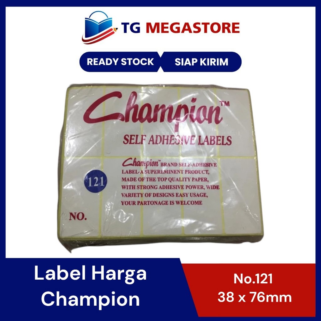 

Label Harga Champion No.121 - 38 x 76mm