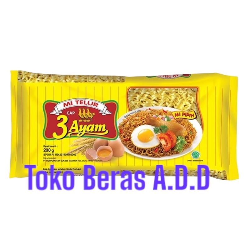 

Mie Telur cap 3 Ayam 200gr