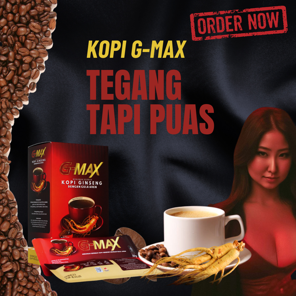 

G-MAX Kopi Ginseng Tekang Tapi Puas Kopi 3 in 1 Kopi Gula Aren Aroma Penambah Stamina