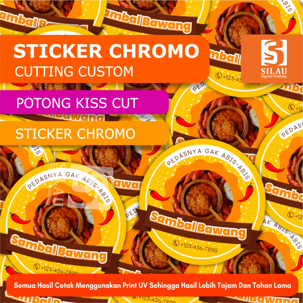 

SILAU ADV - Cetak Sticker custom - Label Makanan Toples Kemasan - Botol Minuman - Stiker - Chromo -