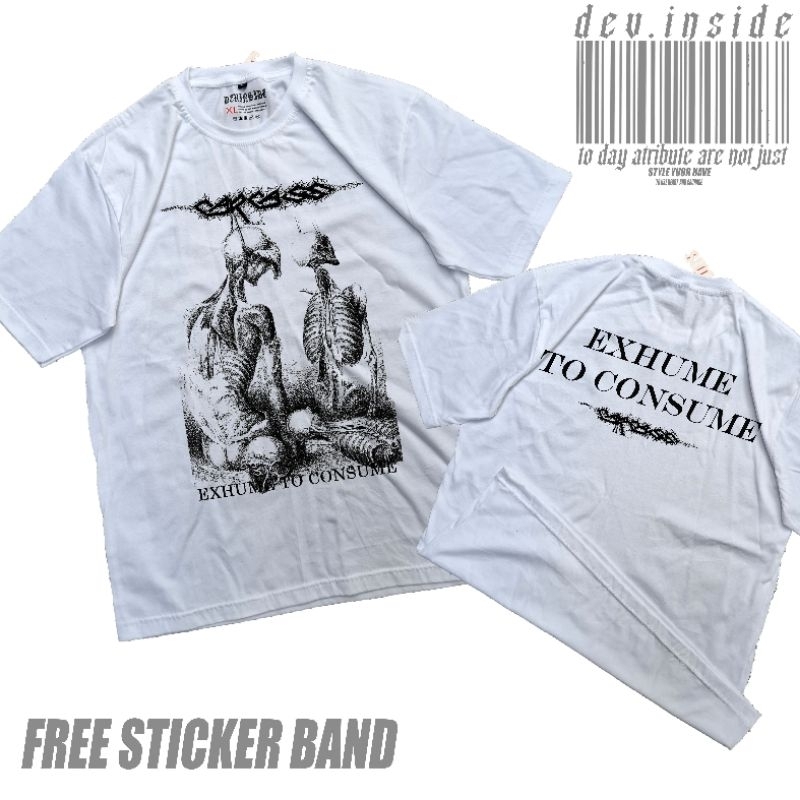 kaos CARCASS putih band metal