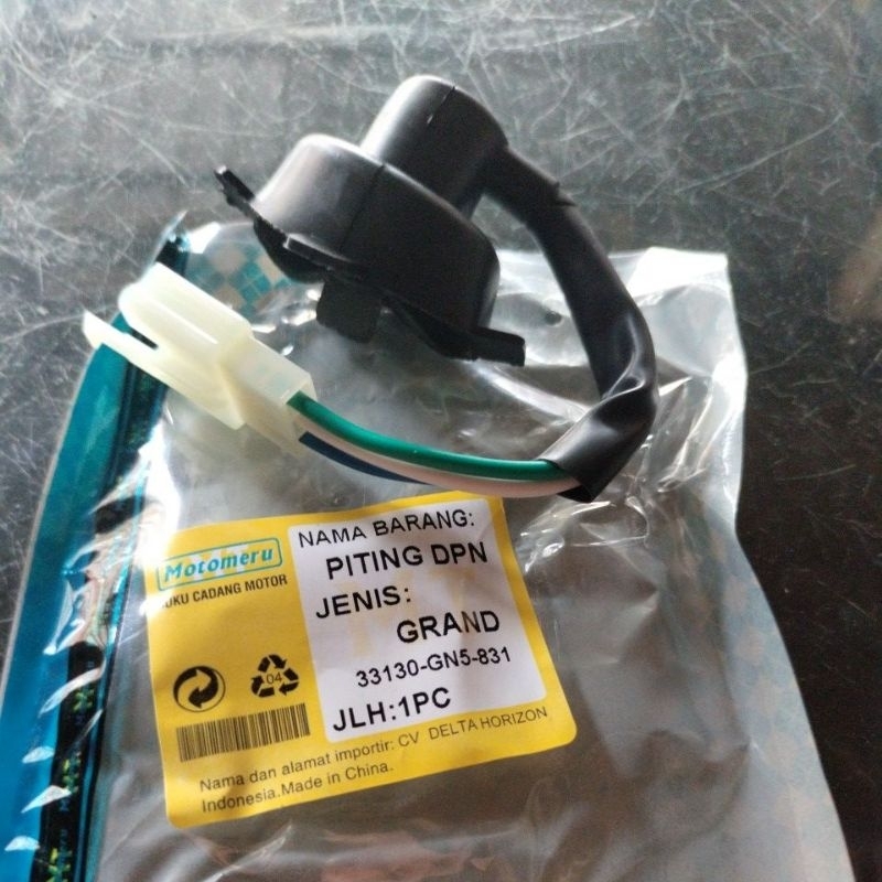 piting lampu depan soket piting mika lampu depan grand/supra motomeru