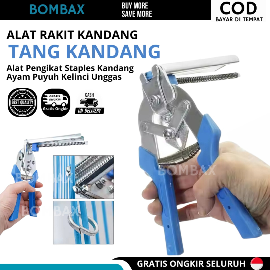 

DANIPERSIK123 - TANG KANDANG ALAT STAPLES PENGIKAT KAWAT M RING AYAM PUYUH KELINCI BESI ALUMUNIUM