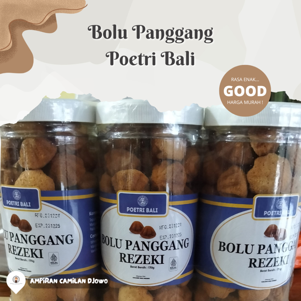 

BOLU PANGGANG REZEKI PREMIUM POETRI BALI - Ampiran Camilan Djowo
