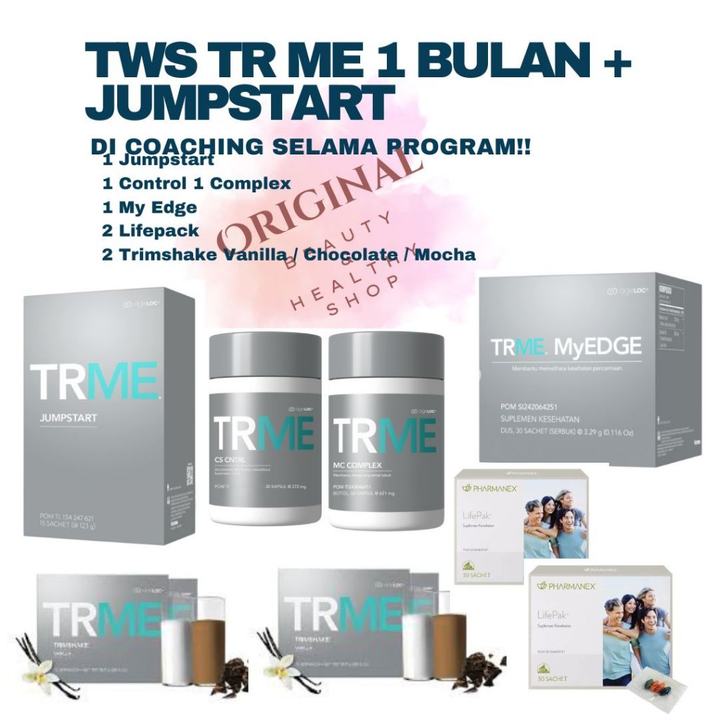 TWS TRME TR ME Program Diet Turun Berat Badan 1 Bulan Lengkap Ada Booster Jumpstart Fat loss Program