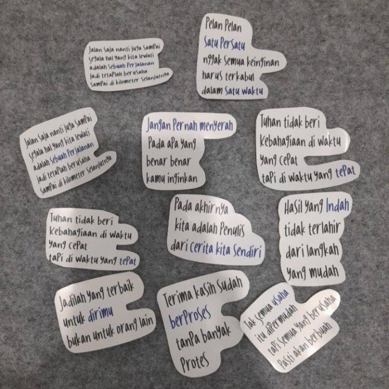 

STIKER QUOTES CUSTOM TULISAN ISI 10