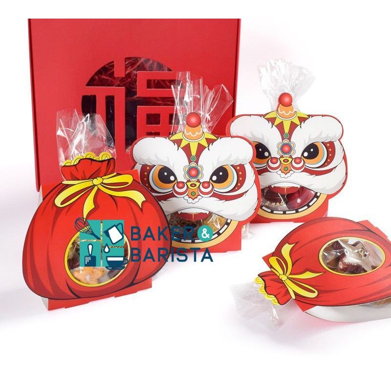 

Imlek Box Cookies Bag set/5pcs box toples kue kering hampers kue natal Sincia CNY Imlek