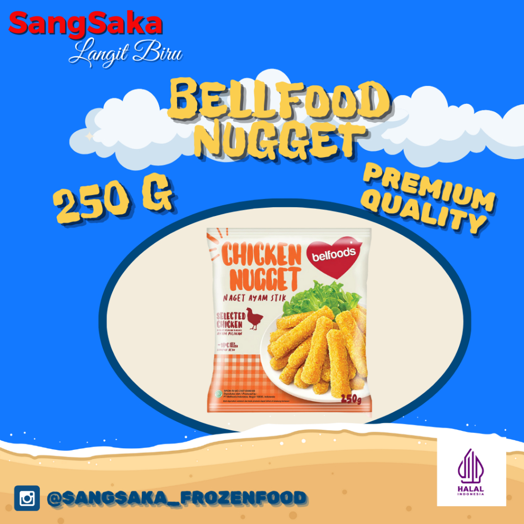 

HICKEN NUGGET BELFOODS FAVORITE CHICKEN STICK BERAT 250 GRAM