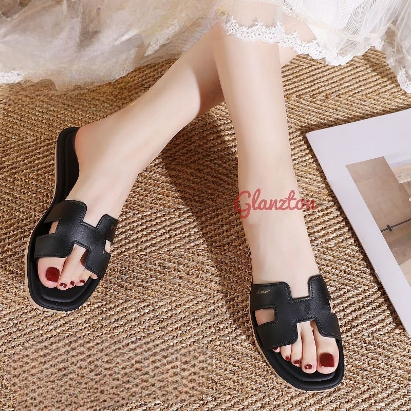 SANDAL WANITA SANDAL HERM SANDAL FLAT SELOP SANDAL KOKOP glanzton 1838