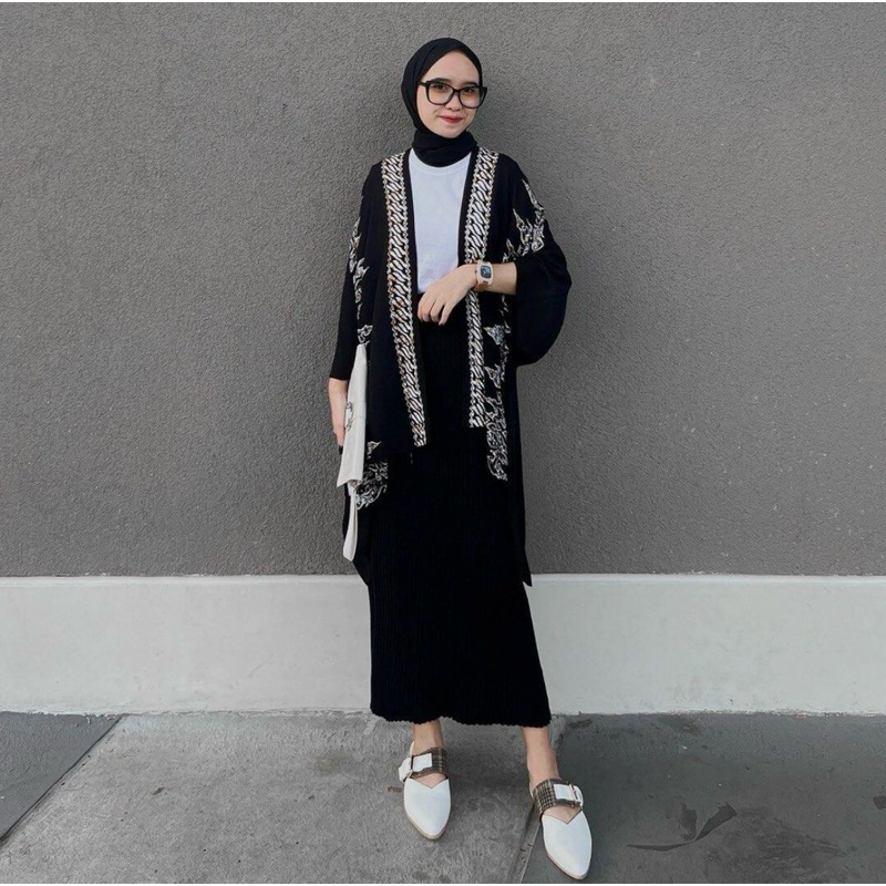 CARDIGAN BATIK OUTER WANITA OUTFIT KONDANGAN SIMPEL