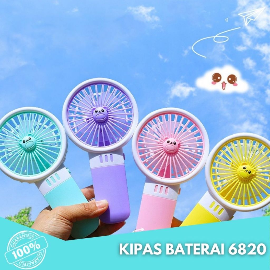 Kipas Angin Baterai Abc 6820 Mini Fan Genggam Tangan Kipas Angin Portable Mini Kipas Angin Batre