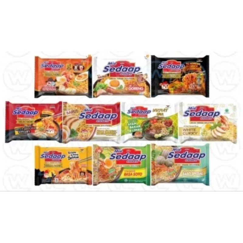 

Mie Sedaap Instant All Variant Kuah dan Goreng + Free Gift Random