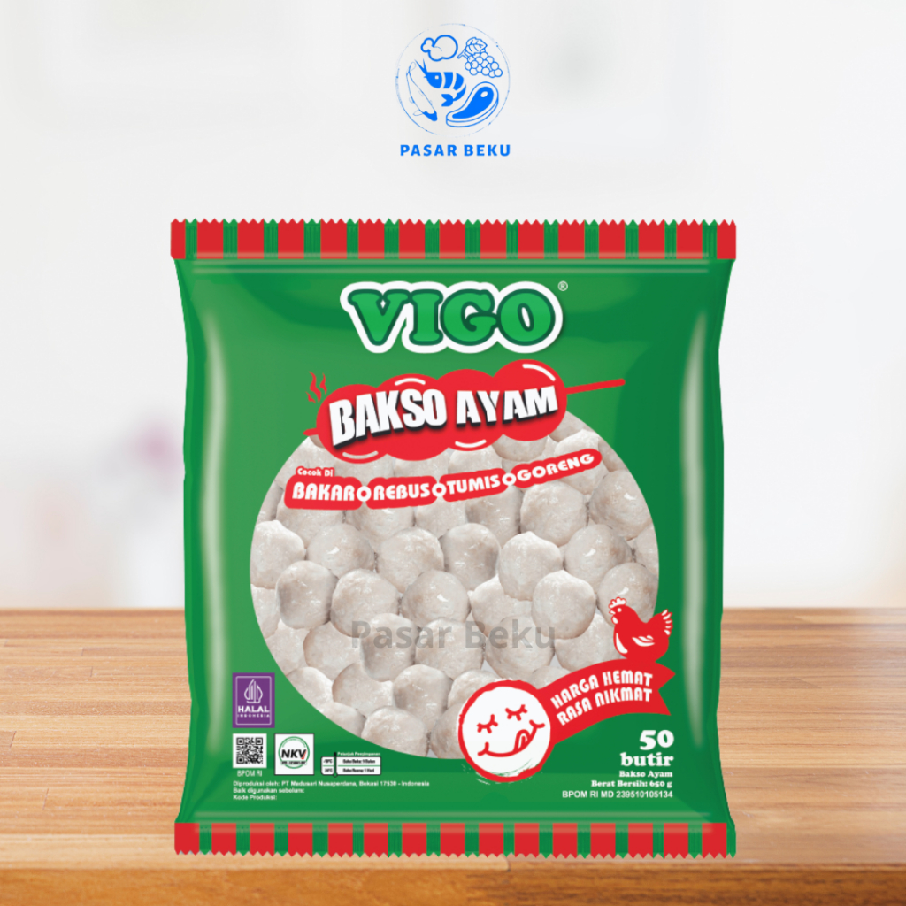 

Vigo Bakso Ayam 500gr Murah Berkualitas Frozen Food Pasar Beku Padang