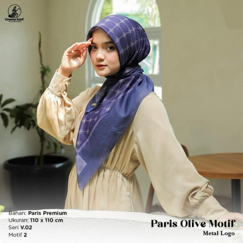 Umama Scarf Paris Olive Motif Laser Cut