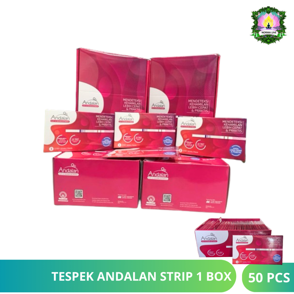 Andalan Strip Pregnancy Test Kit Test pack Kehamilan 1 Box isi 50 Pcs