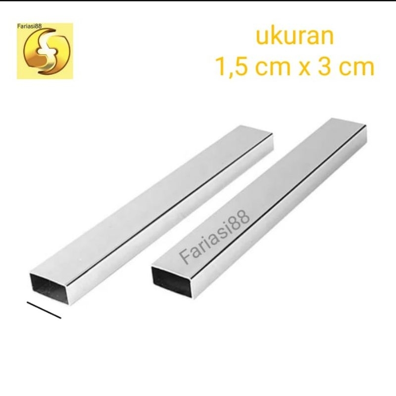 Pipa Kotak Chrome Stenlis 120 Cm