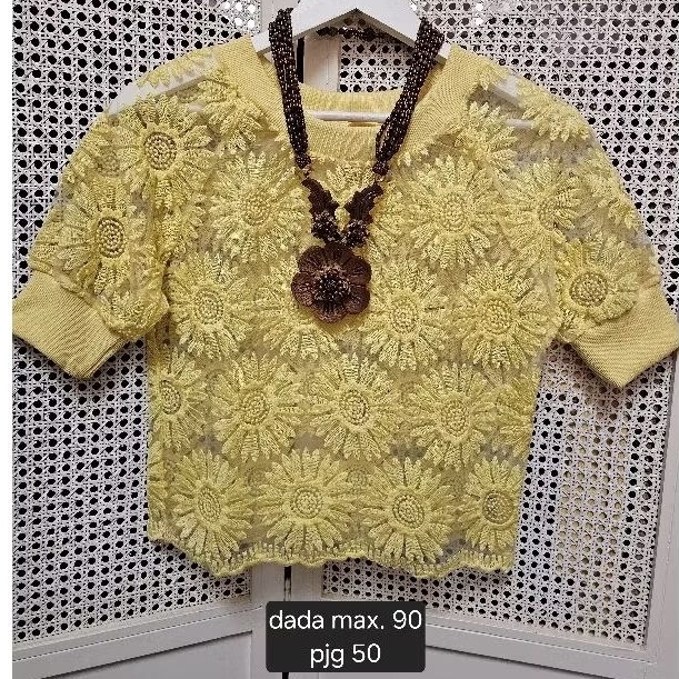 blus korea premium brokat atasan baju kekinian